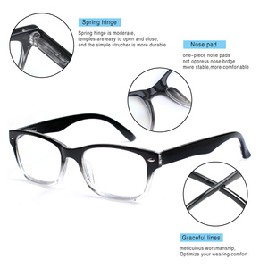 <span class=keywords><strong>Gafas</strong></span> de Lectura Cuadradas Multicolor para Hombre y Mujer, Anti Luz <span class=keywords><strong>Azul</strong></span>, para <span class=keywords><strong>Presbicia</strong></span>, <span class=keywords><strong>con</strong></span> Bisagras de Resorte, Ligeras - Product Image 3