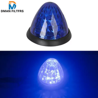 Feu de position latéral LED à montage en surface de type pastèque classique, neuf, pour camions, remorques, rouge clair, accessoire de lumière automobile général