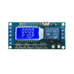 XY-LJ02 DC 6-30V מיקרו USB דיגיטלי LCD תצוגת זמן עיכוב ממסר מודול בקרת טיימר מתג הדק מחזור מודול