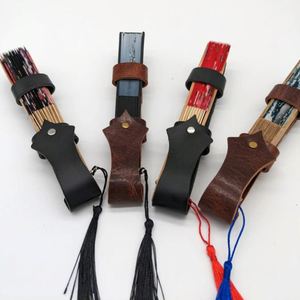 Étui de protection portable en cuir PU classique pour éventail médiéval, sac de rangement durable à la taille, cadeaux personnalisés pour cosplay Renaissance - Product Image 2