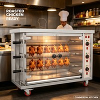 Four à rôtir commercial électrique et à gaz pour porc, poulet, canard, poisson, avec fonction fumoir et grill