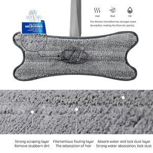 Mocio a pavimento piatto tipo <span class=keywords><strong>X</strong></span> mocio in microfibra facile da installare pulizia mocio leggero e conveniente - Product Image 6