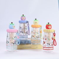 Gourde Enfant Mignonne pour Garçons et Filles 650ml – Bouteille d'Eau Réutilisable en Plastique Sans BPA avec Infuseur/Paille