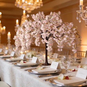 En gros, Arbre de cerisier artificiel Sakura pleureur rose et blanc pour intérieur, 3ft, 4ft, 5ft, 6ft, 7ft, 8ft, 10ft, Centre de table pour mariage - Product Image 1