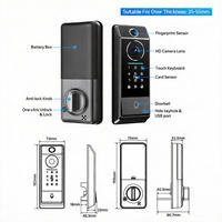 Serrure connectée intelligente TTLOCK TUYA avec caméra, empreinte digitale et sonnette intégrée pour maison connectée