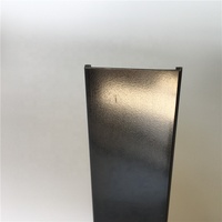 Diffuseur linéaire en plastique noir pour profilé LED en aluminium