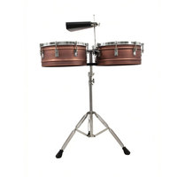 Factory Wholesale High Quality Steel Timbals Drum Set 13" 14" Double Braced Stand Percussion Instrument for Music School