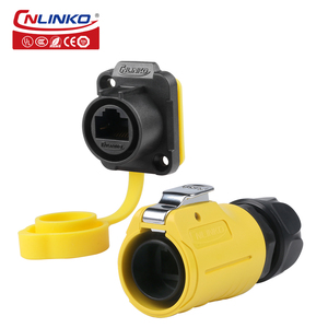 Cnlinko พลาสติก RJ45 LP20กันน้ำวงกลมขั้วต่อการบินขั้วต่อสัญญาณกันน้ำ RJ45 - Product Image 1