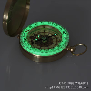 Brújula para <span class=keywords><strong>nuevo</strong></span> acampar al aire libre Senderismo Bolsillo portátil Latón Cobre dorado Brújula Navegación con pantalla Noctilucence - Product Image 5