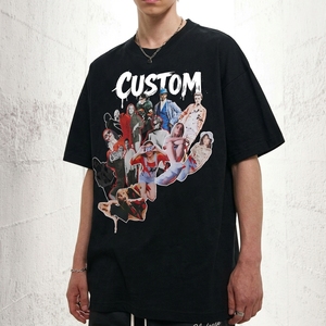 Mens Streetwear T Shirt Oversized Drop Shoulder Custom DTG Print Logo Heavyweight 100% Cotton <strong>White</strong> <strong>Tee</strong> for Men MOQ 1 - Product Image 1