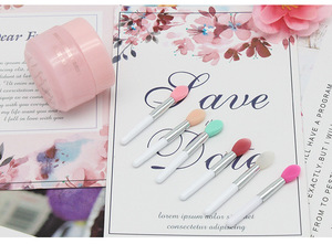 Mini pennello per labbra in Silicone per rossetti lucidalabbra e altri prodotti per il trucco crema pennello per labbra in Silicone portatile applicatore per rossetto - Product Image 6