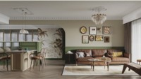 Meuble TV design moderne YK pour salon avec cheminée et éclairage LED noir