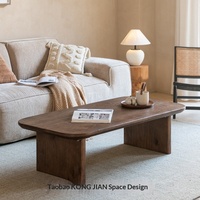 Table basse en bois massif de style Wabi-sabi, table minimaliste pour salon, décoration inspirée des designers, style japonais simple pour maison d'hôtes