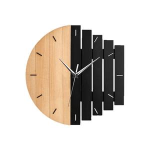 Horloge murale en bois massif haut de gamme avec design à échelle en bois pour la décoration de la maison, salon, bureau à domicile, rétro, nostalgique - Product Image 5