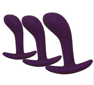 Plugue anal de silicone para mulheres e homens, conjunto de 3 peças de tamanho diferente, brinquedo erótico confortável e vestível - Product Image 6