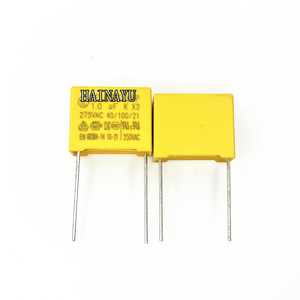 Condensateur de sécurité électronique Hainayuic à livraison rapide X2 1UF 275V 275VAC 1.0UF 105 105K, distance entre les pieds de 22mm. - Product Image 1