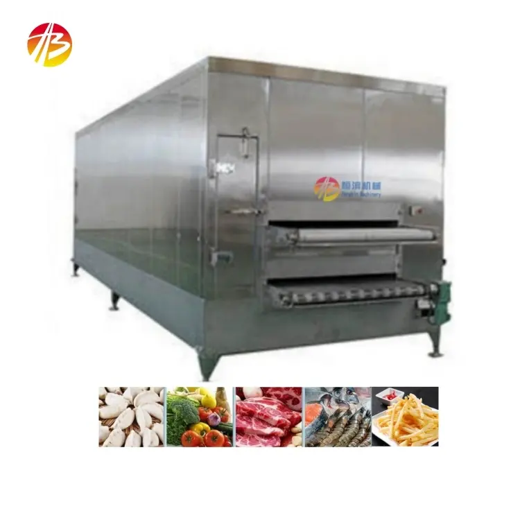 Tunnel quick freezer continuous freezing production line IQF mixed vegetables frozen machine