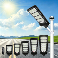 Lampadaire Solaire 200W 400W 600W 800W 1000W Étanche IP66 avec Télécommande, Capteur de Lumière, Minuteur et Détecteur de Mouvement pour Route