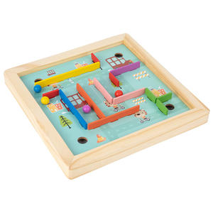 Jouets labyrinthe en bois pour filles, puzzles 3D, entraînement de la coordination œil-main, <span class=keywords><strong>jeux</strong></span> de concentration sur circuit d'équilibre - Product Image 1