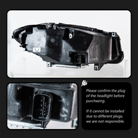Conjunto de Faros Delanteros para BMW Serie 5 F10 2010-2017, Actualización con Lente de Proyector Láser LED de Doble Color Estilo OSS