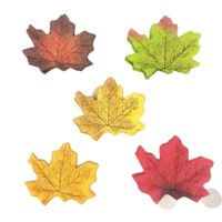 Feuilles d'érable artificielles de 8 cm, feuillage simulé, couleurs assorties, décoration d'automne, tissu en soie, pour café, bureau
