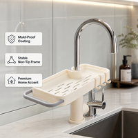 Support de rangement panoramique pour robinet de salle de bain, organisateur d'évier de cuisine pour savon et éponge