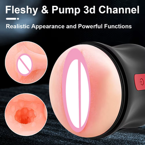 Vendita calda nuovo arrivo 2 motori 10 modalità di vibrazione stretto avvolgente masturbatori maschili masturbazione giocattoli - Product Image 6