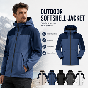 Veste de travail personnalisée avec logo, veste d'extérieur résistante au vent, à capuche, pour le personnel sur le terrain, uniforme pour événements - Product Image 1