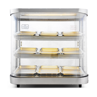 Armoire chauffante pour aliments DZCF-3F/9P, contrôle électronique numérique de la température, acier inoxydable, pour restaurant, fast-food