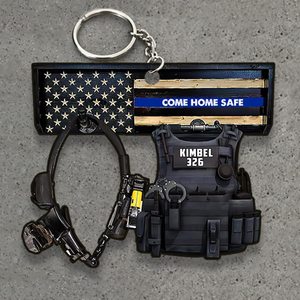 Llavero de regalo con diseño de policía, adornos acrílicos planos y creativos para mochila de hombre y mujer, llavero colgante. - Product Image 3