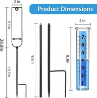 Pluviomètre, outil de mesure pour le jardinage, conversion standard en pouces et en millimètres, utilisation en cour, modèle 15