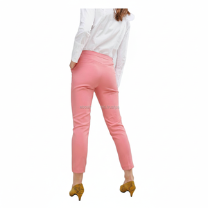 Pantalon cargo large à taille mi-haute noir pour femme, pantalon évasé décontracté à lacets, lin/coton, écologique - Product Image 1