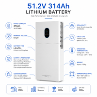 Stock UE - Batterie solaire au lithium 51,2 V 314 Ah - Pack de batteries 51,2 V 16 kWh - Système d'énergie solaire 6 kW - Batterie de stockage d'énergie LiFePO4 48 V 280 Ah