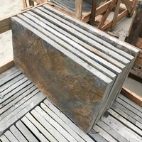 Dalles de sol en ardoise naturelle de haute qualité, finition brisée, pour pavage, design moderne, écologiques, durables, résistantes à l'érosion et aux acides
