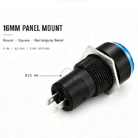 Lampe de signalisation LED 16 mm avec filetage M16, 220 V, pour groupe électrogène et tableau de commande de transformateur
