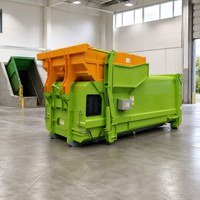 Station de compactage des déchets mobiles 15 m³ avec force de compression de 340 kN et contrôle PLC