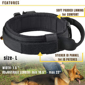 Collar táctico de alta resistencia para perros con asa y hebilla de metal Collar de entrenamiento para perros para Pastor Alemán - Product Image 5