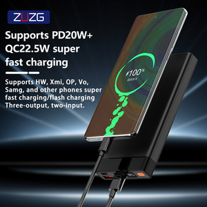 ZUZG Precio al por Mayor OEM 10000mAh PD20W+QC22.5 Banco de Energía de Carga Rápida Bidireccional con Pantalla Digital Inteligente - Product Image 4