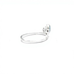 Anillo de Plata de Ley 925 con Topacio Azul Natural, Joyería Fina Hecha a Mano, Anillo Apilable para Mujer, Fabricante - Product Image 4