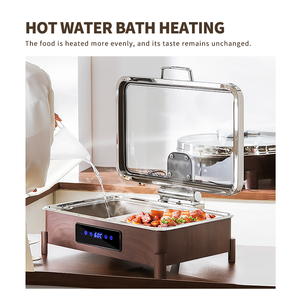 Vincitori all'ingrosso piatto da sfregamento intelligente in acciaio inossidabile Set Chafer da Buffet elettrico da banco scalda cibo per banchetti - Product Image 6