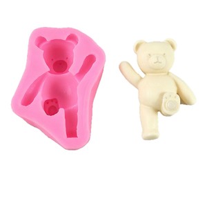 Kicking Bear <b>Silicone</b> Mold Pink 1 Pc For Chocolate Fondant Cake Decoration <b>Baking</b> Tool - Product Image 5