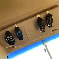 Support de fixation pour télécommande de porte de garage et de voiture, porte-clés, en ABS, pour pare-soleil
