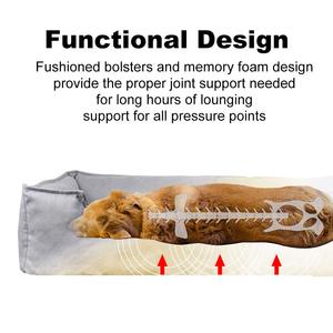 Custom Size XL XXL Comfortable Memory Foam <strong>Dog</strong> <strong>Bed</strong> Modern Square Pet <strong>Cave</strong> with Solid Pattern for Large <strong>Dogs</strong> and Cats Washable - Product Image 3