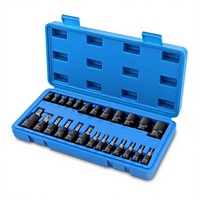 Set Bit Tekan Tipe E 25 Buah, Kunci Soket Bunga Tipe E, Obeng Kepala Soket Tipe T, Alat Kunci Pas