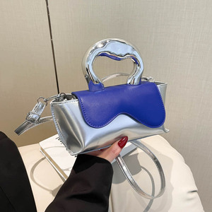 Petits sacs à main en cuir PU pour femmes à poignée supérieure argentée prix de gros sacs à main pour femmes sac à bandoulière - Product Image 3