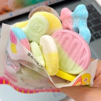 Bonbons gélifiés suisses, style suédois, ovales, moelleux, acidulés, doux, bicolores, bonbons fruités, en vrac