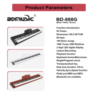 BD MUSIC BD-888G 88 Touch Sensitive Keys Wooden Electronic Keyboard MIDI Grand Digital Piano Electric Organ Musical Instruments