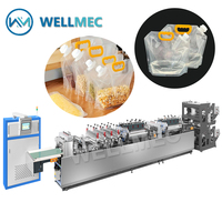 Machine de fabrication de sacs plastiques numériques automatiques à trois soudures haute vitesse pour la production d'emballages de sachets à fermeture éclair et bec verseur (stand-up pouch)