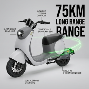 Bicicleta Eléctrica Urbana con Motor Trasero de 48V 400W, Acero, Alcance de 80km, IP65 Impermeable, con USB y Velocidad Máxima de 40-60km/<span class=keywords><strong>h</strong></span> - Product Image 2
