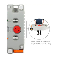 HOMFUL 75L Portable Wheels Motorhome Wastewater Transporter Water Tank Storage RV Accessories RV Sewage Tank